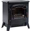 HOMCOM Camino Elettrico con Effetto Fiamma Regolabile Potenza 900W/1800W, 36 x 25.5 x 41.5cm, Nero|Aosom