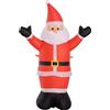 HOMCOM Babbo Natale Gonfiabile Luminoso Luci LED Decorazione Natalizia Altezza 1.2m|Aosom