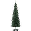 HOMCOM Albero di Natale Artificiale Slim 180cm con 390 Rami Supporto in Metallo|Aosom
