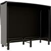 Outsunny Portalegna da Interno ed Esterno in Metallo con Telo Porta Legna e Copertura, 120x36x99 cm, Nero