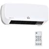 HOMCOM Stufa Ceramica1000W/2000W Elettrica a Parete con Telecomando, Temperatura Regolabile e Timer 12 Ore, Bianco | Aosom Italy