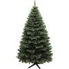 HOMCOM Albero di Natale in Plastica con 1050 Rami e Base Pieghevole in Acciaio, Ø120x180 cm, Verde