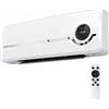 HOMCOM Stufa Ceramica 2000W a Parete con 3 Modalità, Temperatura Regolabile, Timer, Telecomando, Blocco Bambini, Bianco | Aosom Italy