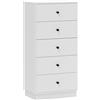 HOMCOM Cassettiera Camera da Letto Moderna e Salvaspazio, con 5 Cassetti e Dispositivo Antiribaltamento, 47x29x95 cm, Bianco | Aosom Italy