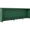Outsunny Portalegna da 1m³ Regolabile con Telo Impermeabile in PE, in Metallo, 300x36x99 cm, Nero e Verde Scuro | Aosom Italy