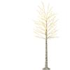 HOMCOM Albero Luminoso di Betulla con 180 Luci LED Alto 180 cm e 3 Livelli di Luminosità per Interni ed Esterni, Bianco | Aosom Italy
