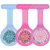 SibyTech Orologio da medico in silicone di alta qualità, con clip da taschino, fosforescente, progettato per il controllo delle infezioni, ideale per infermieri, medici, paramedici, Blue Rose Purple