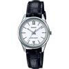 Casio Collection - Orologio donna al quarzo Classico cinturino in Pelle Nero cassa in Ottone display analogico bianco - LTP-V005L-7B2