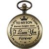 Tiong Orologio da tasca da uomo Orologio classico vintage con pendentea mio figlio Orologio da regalo per padre madre figlio Orologio con collana con catena (08)