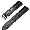 ROUREOX 22mm Braceletto Orologio in Nylon Tessuto E Cuoio Fibbia Deployante Regolabile Braceletto Orologio in Cuoio Autentico per OMEGA Seamaster Speedmaster De Ville series