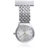 talNite Orologio da taschino per infermiere con movimento al quarzo che si illumina al buio, in acciaio inox, regolabile, con clip, orologio da tasca per medici, paramedici e professionisti medici, resistente