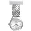 Oupdate Orologio da taschino per infermieri, in acciaio inox, al quarzo, per dottori, unisex, con clip, si illumina al buio, facile da leggere, elegante orologio da infermiere, adatto per medici, infermieri,
