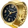 OIDEA Orologio da polso da uomo e donna: elegante quadrante rotondo elastico analogico al quarzo orologio da dito anello elastico facile da leggere anello regolabile orologio San Valentino, compleanno