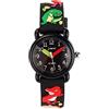 ele ELEOPTION Orologio per bambini Impermeabile 3D Simpatico cartone animato Quadrante rotondo Orologio da polso in gomma siliconica Regalo per bambine， Dinosaur 2, Nero