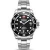 Swiss Military Hanowa Orologio automatico da uomo Sealord Professional Diver 41 mm diametro data vetro zaffiro, Nero