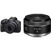 Canon EOS R100 + RF-S 18-45mm F4.5-6.3 IS STM (24.1MP APS-C Mirrorless Camera, Dual Pixel CMOS AF, 4K Video) + CANON Objectif RF 16mm F2.8 STM