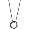 Armani Exchange Collana con ciondolo da uomo in acciaio inossidabile o pelle con chiusura a moschettone