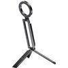 Generic Treppiede per telefono con forte anello di forza di attacco, mini supporto pieghevole in lega di alluminio, supporto da tavolo portatile, compatibile con iPhone, riprese orizzontali e verticali