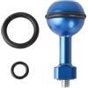 LetonPower Connettore giunto sferico da 1 pollice con vite da 1/4-20, supporto universale per luce subacquea, alluminio blu