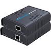 AGPTEK USB HDMI KVM Extender Over Single Cat 5/5E/6/7 Ethernet Cable- Signal Extension Up to 120m/365Ft- USB Keyboard Mouse Support- Adapter for Residential/Commercial Use