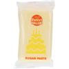 Sweet Value Sugar Paste Yellow 200 g: Pasta di Zucchero Nera, Fondente Liscio ed Elastico, per Copertura, Modellazione e Decorazione Torte e Dolci
