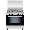 Glem A855EI cucina Piano cottura Nero, Acciaio inossidabile Gas A