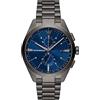 Emporio Armani Orologio Uomo, movimento cronografo, cassa in acciaio inossidabile 43 mm con bracciale in acciaio inossidabile, AR11481, Grigio Scuro e Blu, 43 mm