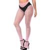 WULIQIUQIU Calze a rete con strass per le donne collant scintillanti a vita alta, rosa, Taglia unica