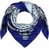 Corciova - Sciarpa per dormire, in morbida seta, 90 cm, quadrata, 89 cm - Blu - taglia unica