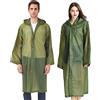 AIDEGER Poncho antipioggia in EVA per adulti, confezione da 2 impermeabili riutilizzabili con cappuccio e maniche, giacca antipioggia leggera, Verde, confezione da 2, Taglia unica
