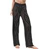 MaNMaNing Pantaloni Copricostume in Pizzo Traforato a Vita Alta Donna per Spiaggia Bikini Notte Sexy Trasparenti Comodi freschi Leggeri Estivi Eleganti audaci Nero, XL
