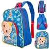 TDL Zaino per bambini con tasca frontale per bambini e ragazzi, borsa da viaggio deluxe per scuola materna, Multi, Taglia Unica