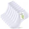 OnlyBee 6 paia di calzini da uomo in bambù, taglia 39-46, bianco, 6-11