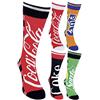 Coca-Cola Coca Cola - Confezione da 5 calzini unisex a righe colorate con logo in cotone per uomo e donna, 5 Pacchetto (Cl295), Taglia unica