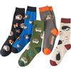Generic 5 paia di calzini a forma di riccio, confezione da 5 paia. Regalo per uomo o donna. Taglia 39-42.