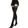 JUST BEAUTY TOUCH Calze autoreggenti in pizzo, taglia S-4XL, in microfibra, 60 denari, Nero , XL-XXL Plus