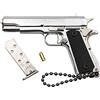 Zhongren 1911 Mini pistola tattica portachiavi portachiavi 1: 3 in metallo a forma di pistola portachiavi con parti mobili Realistico pistola modello di pistola collezione ciondolo Charm per uomo Gift