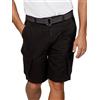 DENIMFY Pantaloncini cargo da uomo elasticizzati con cintura, vestibilità normale, DFPhil, corti, estivi, nero, verde, beige, S, M, L, XL, XXL, 3XL, 4XL, 5XL, Nero , XXL