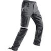 FREE SOLDIER Pantaloni Uomo da Trekking Convertibili Impermeabili Asciugatura Rapida con Zip Staccabile Cargo da Pesca (Grigio Freddo,50 EU)