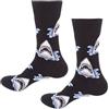 LYF STILE 1 paio di calzini divertenti con squali, motivo animali marini, in misto cotone, idea regalo per uomo e donna, taglia 38-46, Nero , Taglia unica