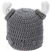 Ypser cappello di beanie del corno del Bull del cappello Handmade lavorato a maglia il Crochet Viking Beanie