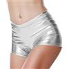 R&N FASHIONS R & N FASHIONS Womens lucido Metallic Hot Pants Argento 38