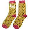 Purple Possum® Westie - Calzini da donna West Highland Terrier, colore: verde lime, rosa, a pois, in bambù, carini, Verde, 4-7