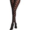 SENTELEGRI Collant sexy da donna alla moda con motivo a scacchiera 40/20 denari - CHECK, Nero , XL piu