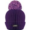 RockJock Berretto da donna invernale a costine con pon-pon e isolamento termico avanzato R40, Taglia unica