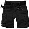 XNMAYA Pantaloncini cargo da donna, lunghezza al ginocchio, 7 tasche, elastico in vita, bermuda lunghi per attività all'aperto, casual, escursionismo, estate, Black-a, 40