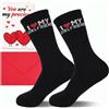 GADITIEK Regalo di San Valentino per lui, set regalo per fidanzato con calzini I Love My Girlfriend e biglietto di auguri, simpatico regalo di San Valentino per fidanzato, anniversario, regalo di