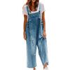duaicnvow Salopette Jeans Donna Tuta Estiva Lunga in Denim Da Donna Baggy Jumpsuit Donne Denim Monopezzi Da Lavoro 90s Retrò Eleganti Pantaloni Larghi Jeans Tuta A Gamba Larga Casual Taglie Forti