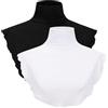 XEPST Colletto Staccabile Donna Colletto Camicia Donna Colli Finti a Maglia Staccabili Turtleneck per Donne Abbigliamento Invernale Caldo, Bianco e Nero