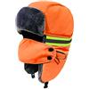 TINAYAUE Cappello Riflettente Invernale Unisex Caldo, Impermeabile e Antivento, 3 in 1, con Pelliccia Sintetica, paraorecchie da Caccia con Maschera Spessa Rimovibili, Cappello da Sci per Ciclismo, Lavoro